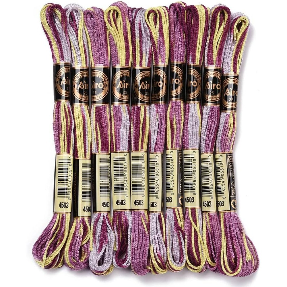 Embroidery Floss Thread - 6 Strands Purple Variegated Embroidery Floss