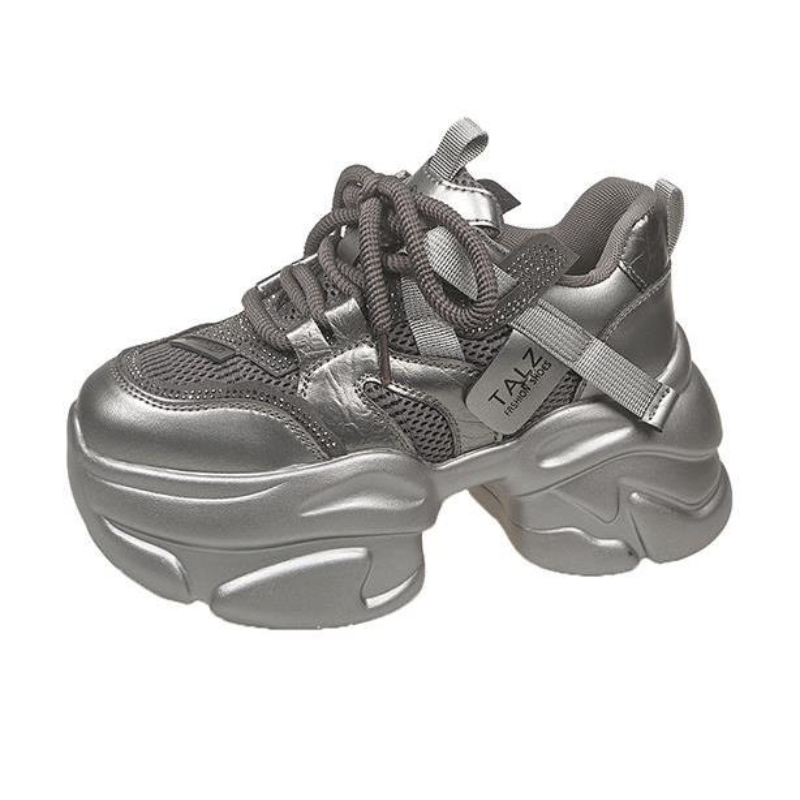Sewing Latex - Women Mesh Chunky Sneakers Autumn High