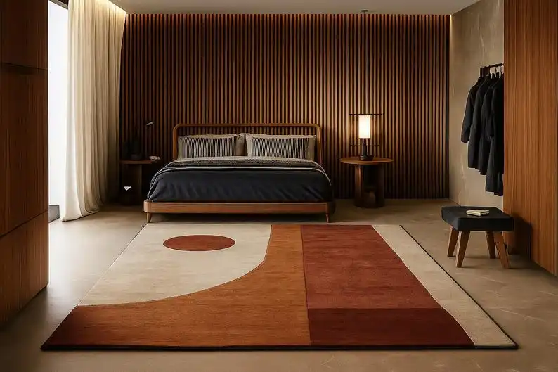 Century Textile & Sewing Supply Photos - HD-Mid-Century Modern Geometric Area Rug Minimalist