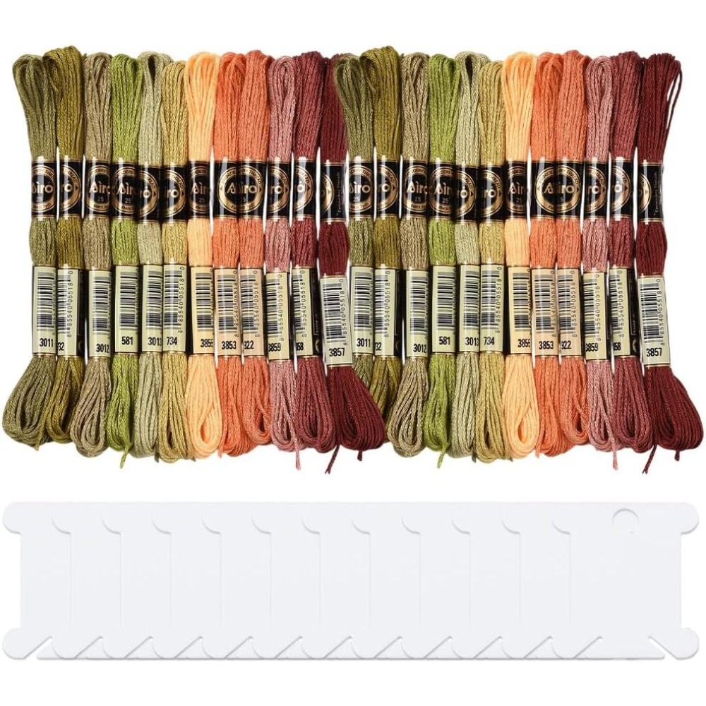 Embroidery Floss Thread - 24 Skeins 6 Strands Variegated Colorful