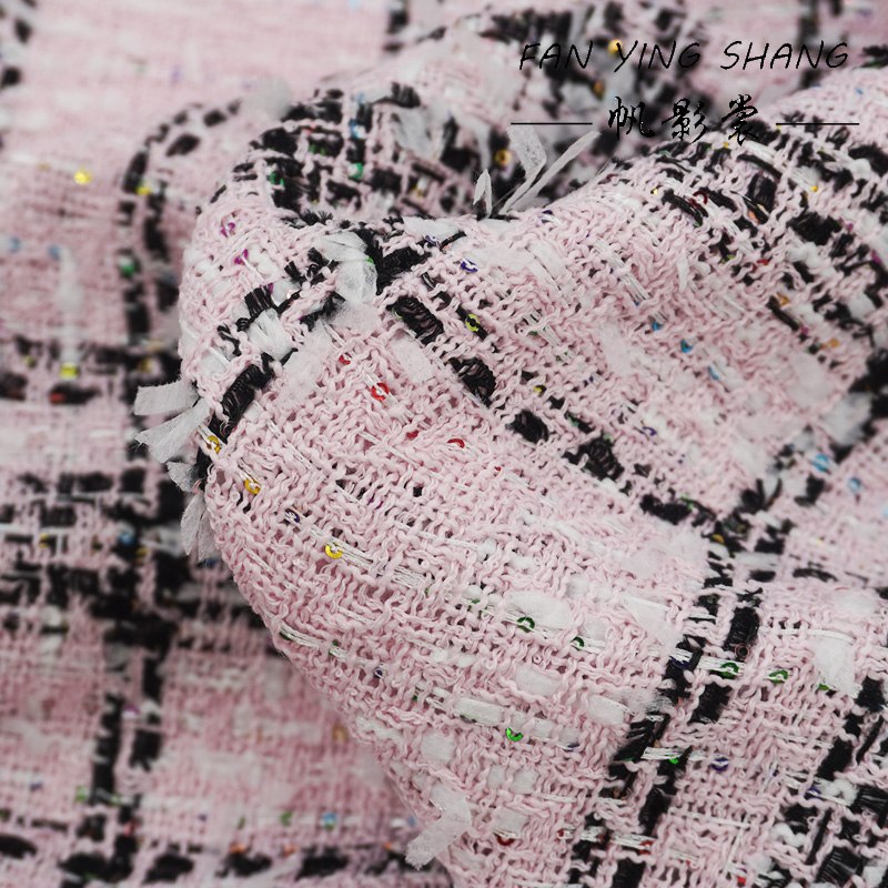 Pink Classical Big Plaid Color - Sewing Tweed Fabric review and price