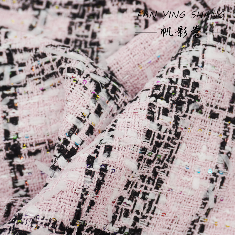 Pink Classical Big Plaid Color - Sewing Tweed Fabric review and price