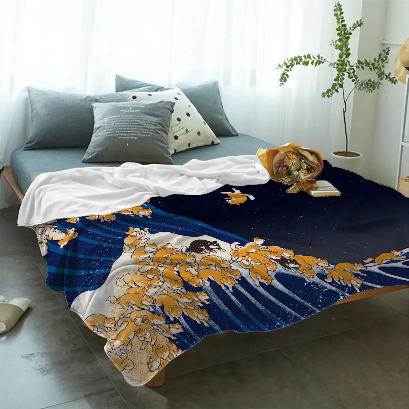 Shiba Inu Flannel Blanket Warm - Fabric Softener Sheet review and price