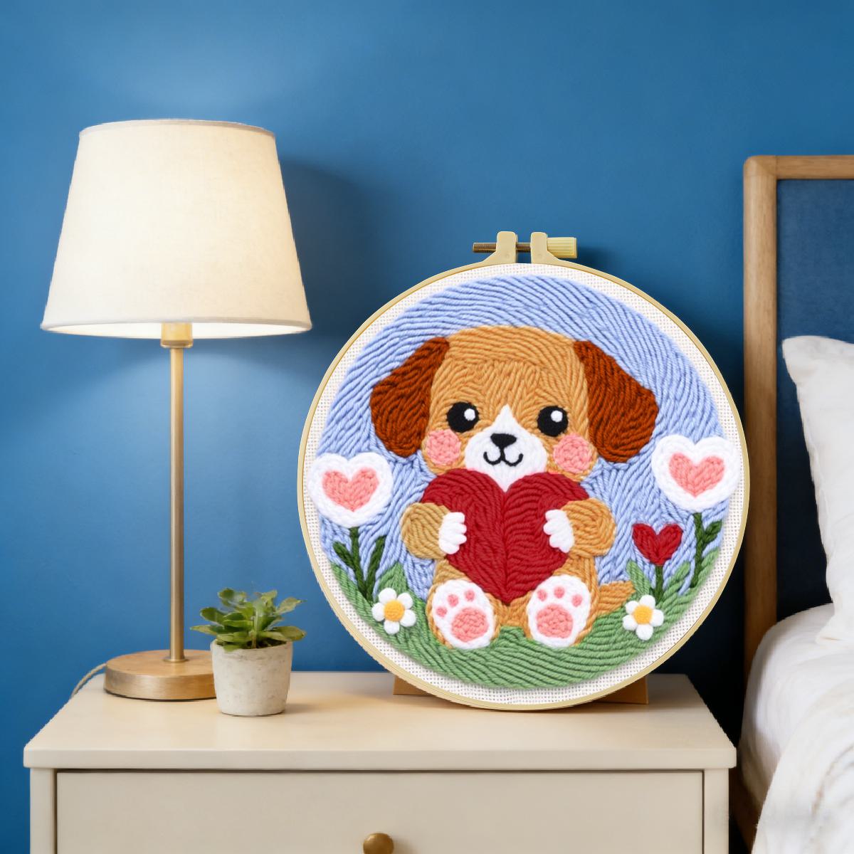 20X20CM/7.87inch Dog Punch Nee - Sewing Textile Art review and price