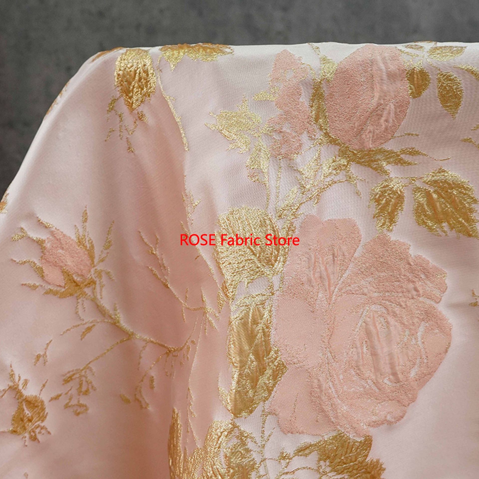 1 meter 3D Relief Gold Silk Fl - Sewing Jackets review and price