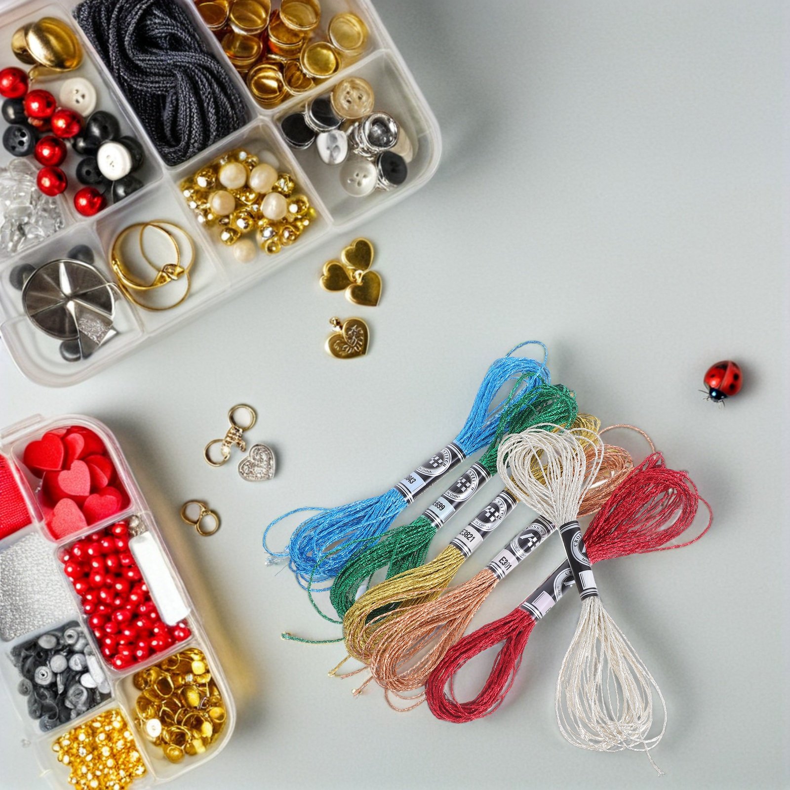 6Pcs Sparkling Metallic Embroi - Embroidery Floss Thread review and price