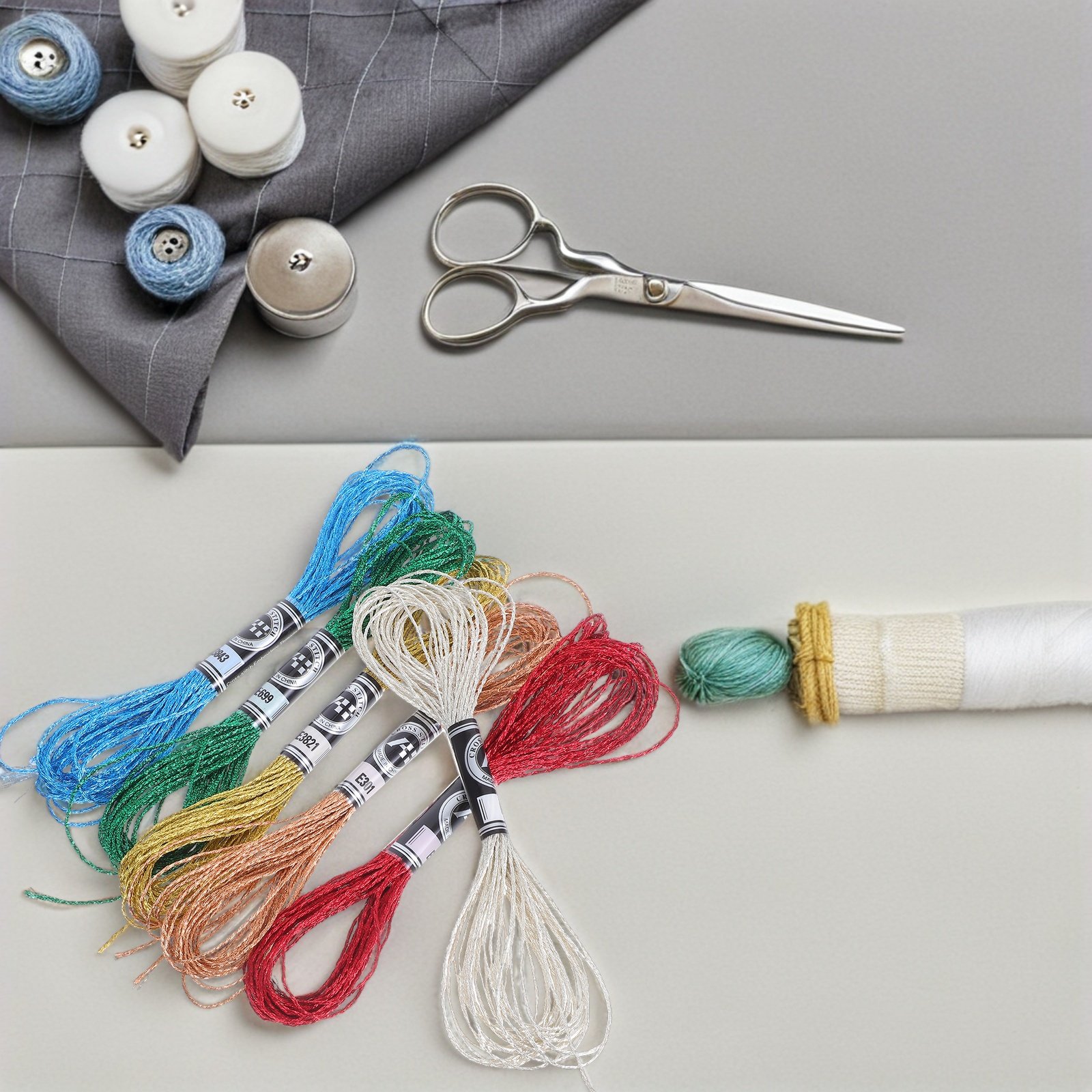6Pcs Sparkling Metallic Embroi - Embroidery Floss Thread review and price