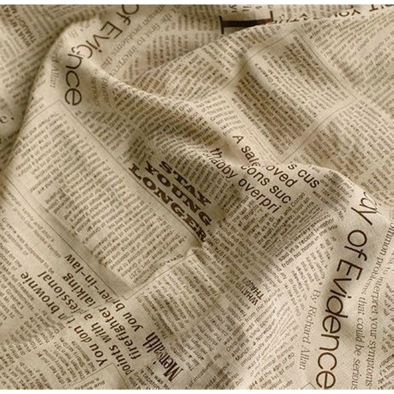 50x150cm Retro Newspaper Lette - Sewing Tweed Fabric review and price