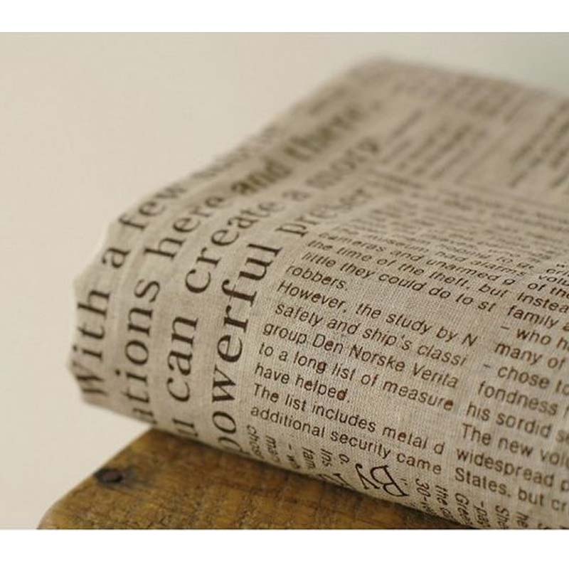 50x150cm Retro Newspaper Lette - Sewing Tweed Fabric review and price