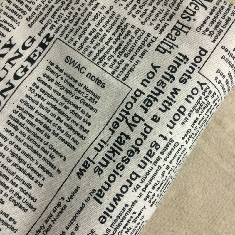 50x150cm Retro Newspaper Lette - Sewing Tweed Fabric review and price