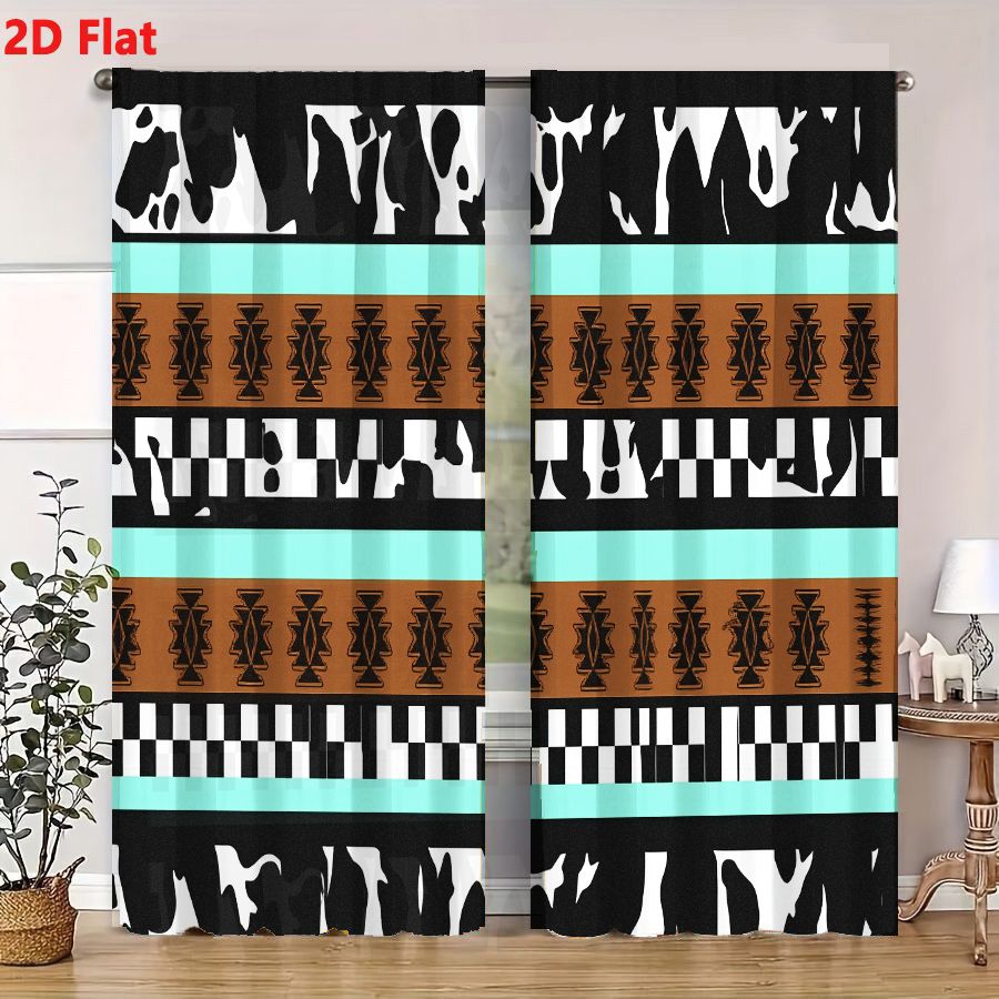 2Pcs Curtains 2D Flat Geometri - Century Textile & Sewing Supply Photos review and price