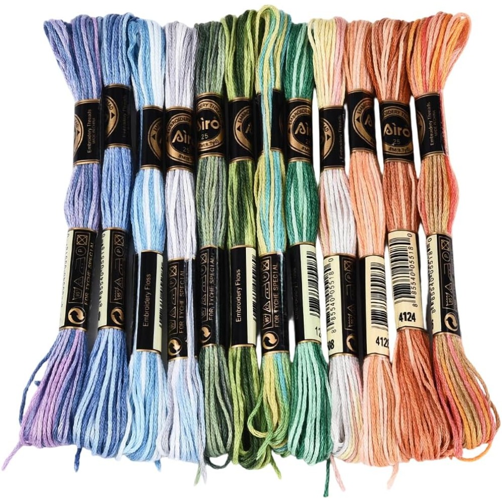 12 Skeins 105 Yards Cross Stit - Embroidery Floss Thread review and price