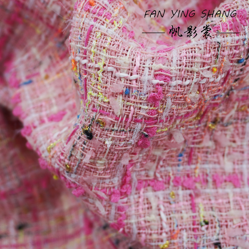 The Pink Plaid Tassel Cotton T - Sewing Tweed Fabric review and price