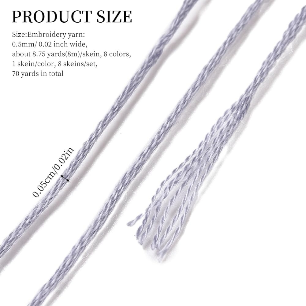 8 Skeins 70 Yards Grey Friends - Embroidery Floss Thread review and price
