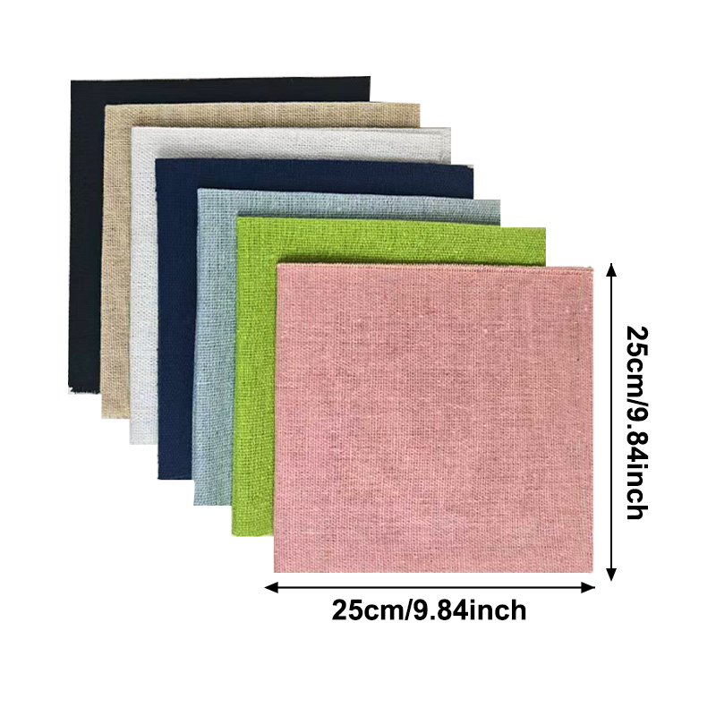 7-Piece Set of 25* 25cm Linen  - Sewing Textile Art review and price