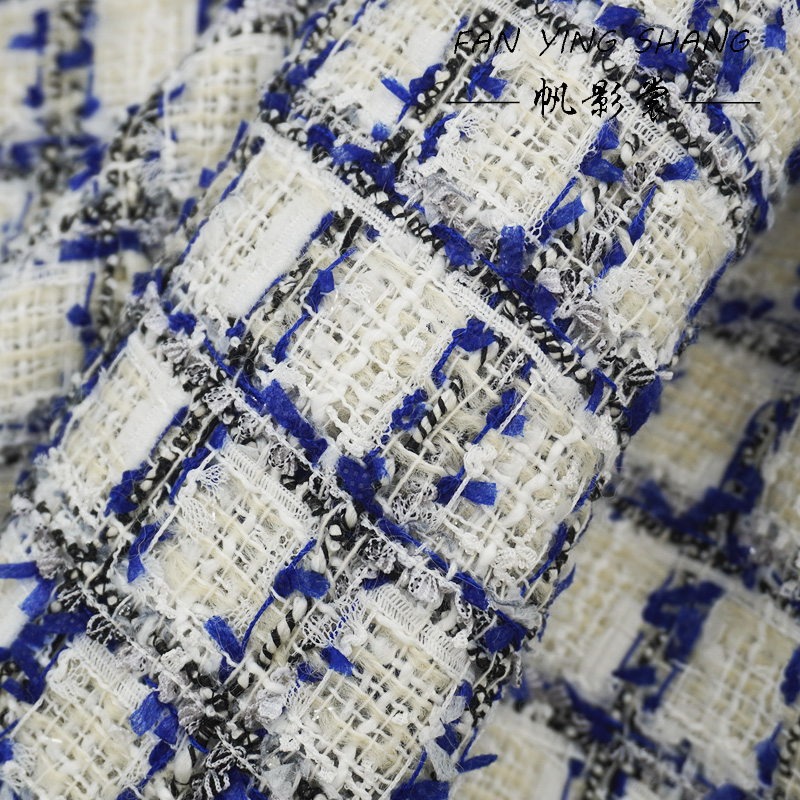 Blue Black Plaid Butterfly Gau - Sewing Tweed Fabric review and price