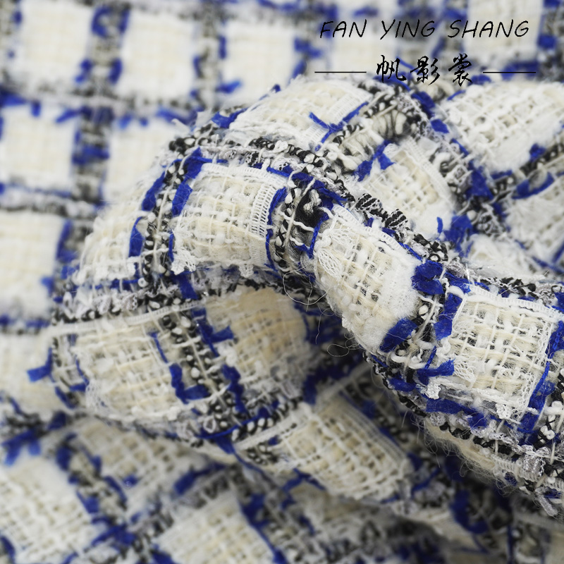 Blue Black Plaid Butterfly Gau - Sewing Tweed Fabric review and price
