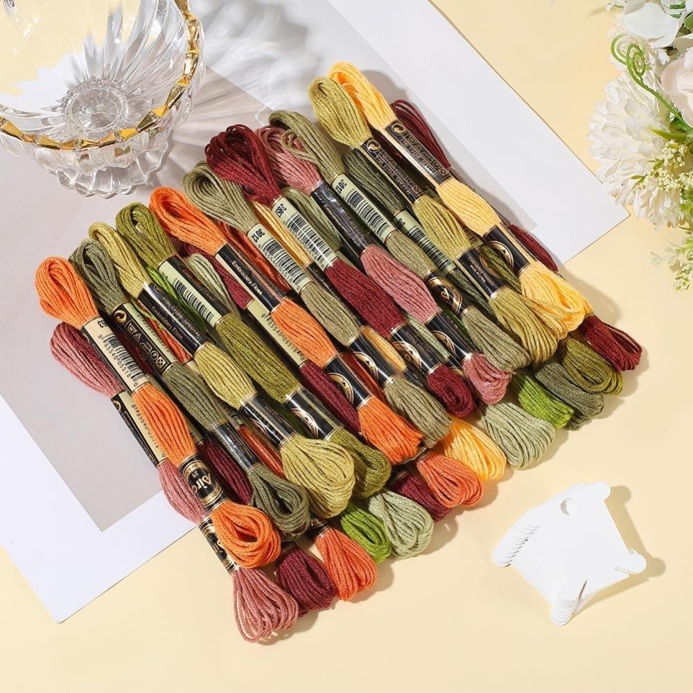 24 Skeins 6 Strands Variegated - Embroidery Floss Thread review and price